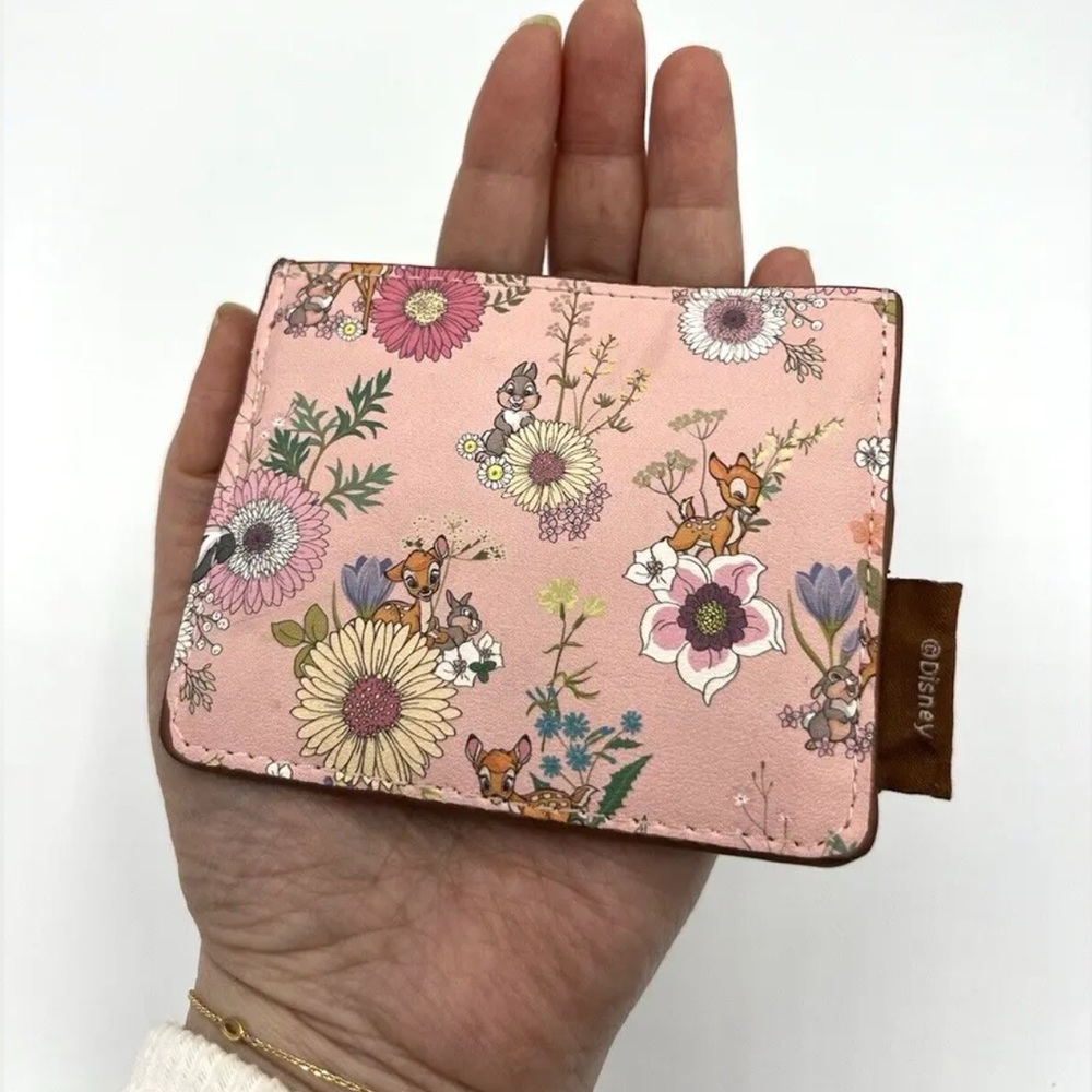 Loungefly Disney Bambi Wallet Thumper & Flower Floral Slim Cardholder - Picture 2 of 5